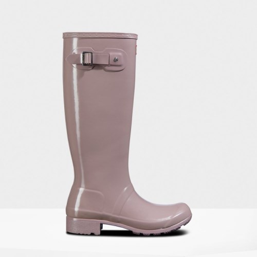 Hunter Original Tour Foldable Gloss Tall Rain Boots For Womens - NZ D9847